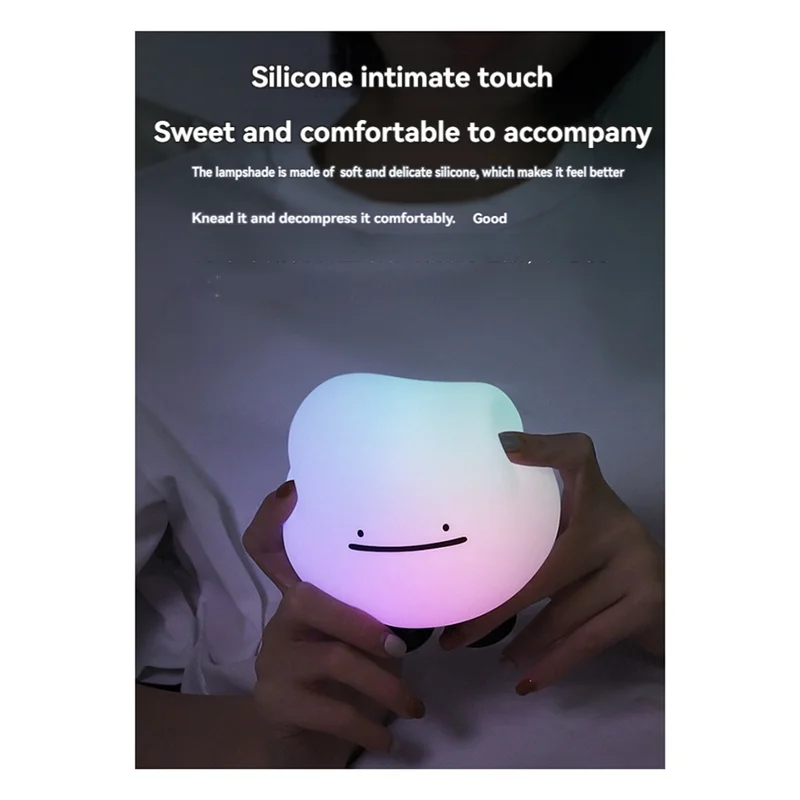 LICE-Night Light Claude Creative مصباح مكتبي قابل لإعادة الشحن لغرفة النوم الكرتونية، ضوء جو رومانسي للأطفال
