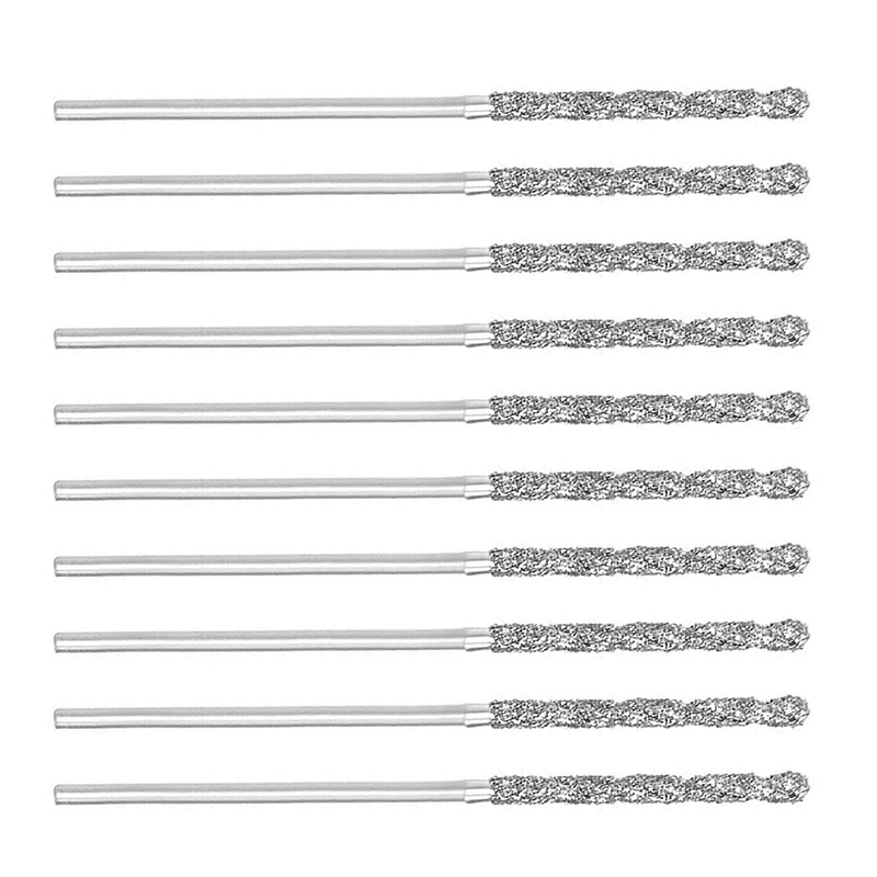 

20Pcs 1Mm/0.04Inch Diamond Twist Drill Bits High Speed Steel HSS For Glass Sea Shells Stone Tiles