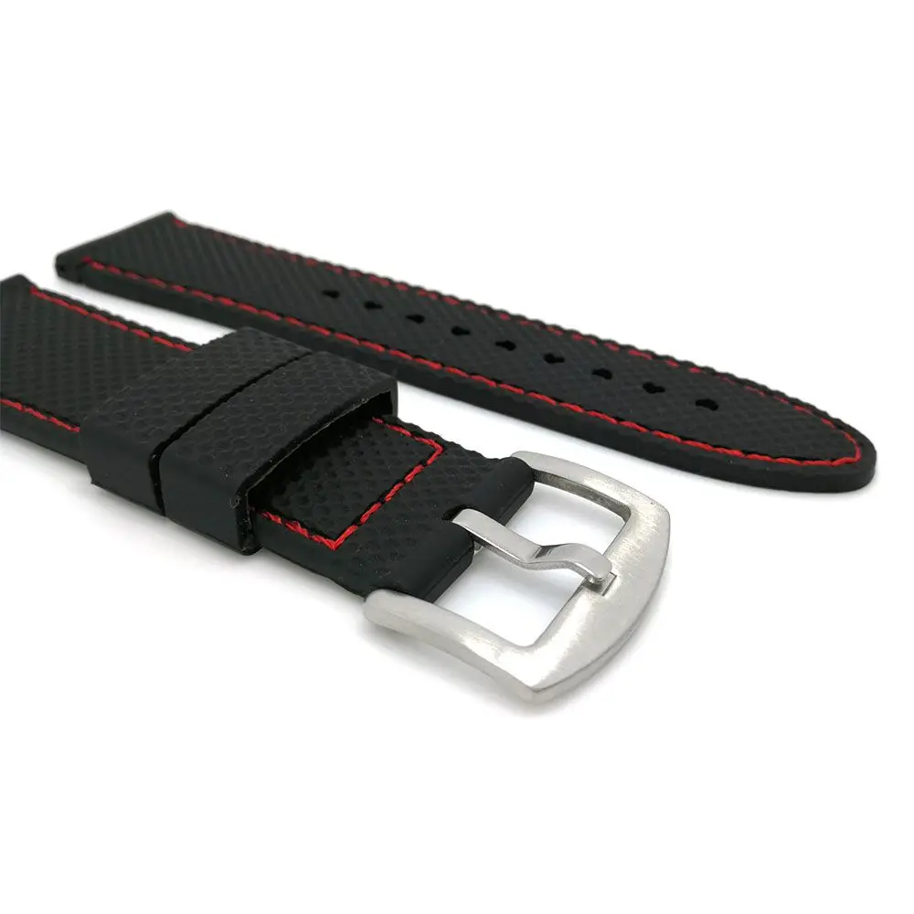 شبكة نمط الرجال مقاوم للماء 20 مللي متر 22 مللي متر 24 مللي متر الرياضة سيليكون الساعات ساعة Accs حزام حزام (استيك) ساعة