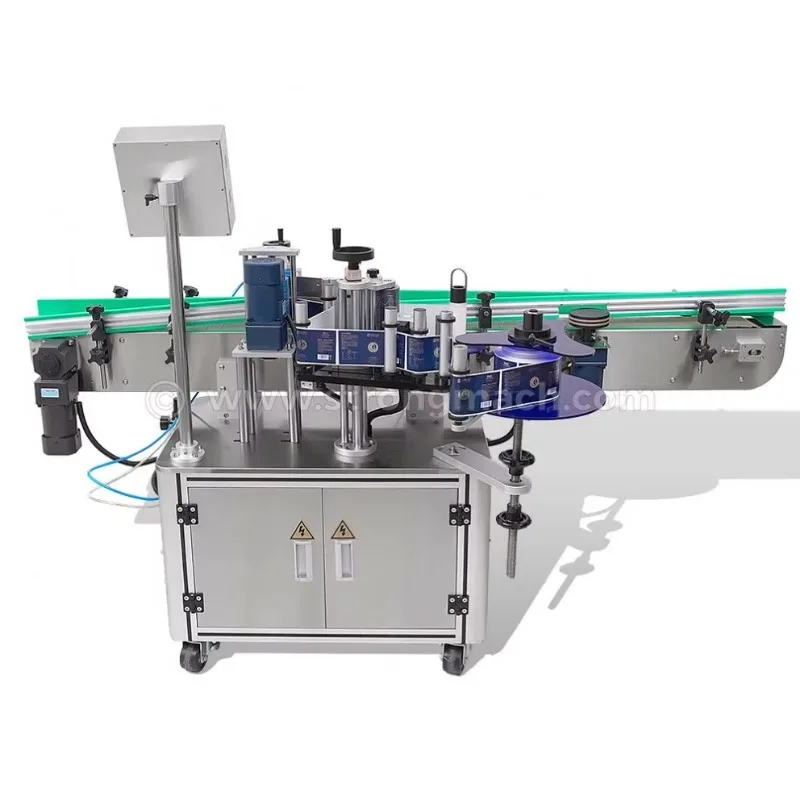 Fully Automatic High Speed Double Side Round Bottle Self Adhesive Labeling Machine Customizable Production Line