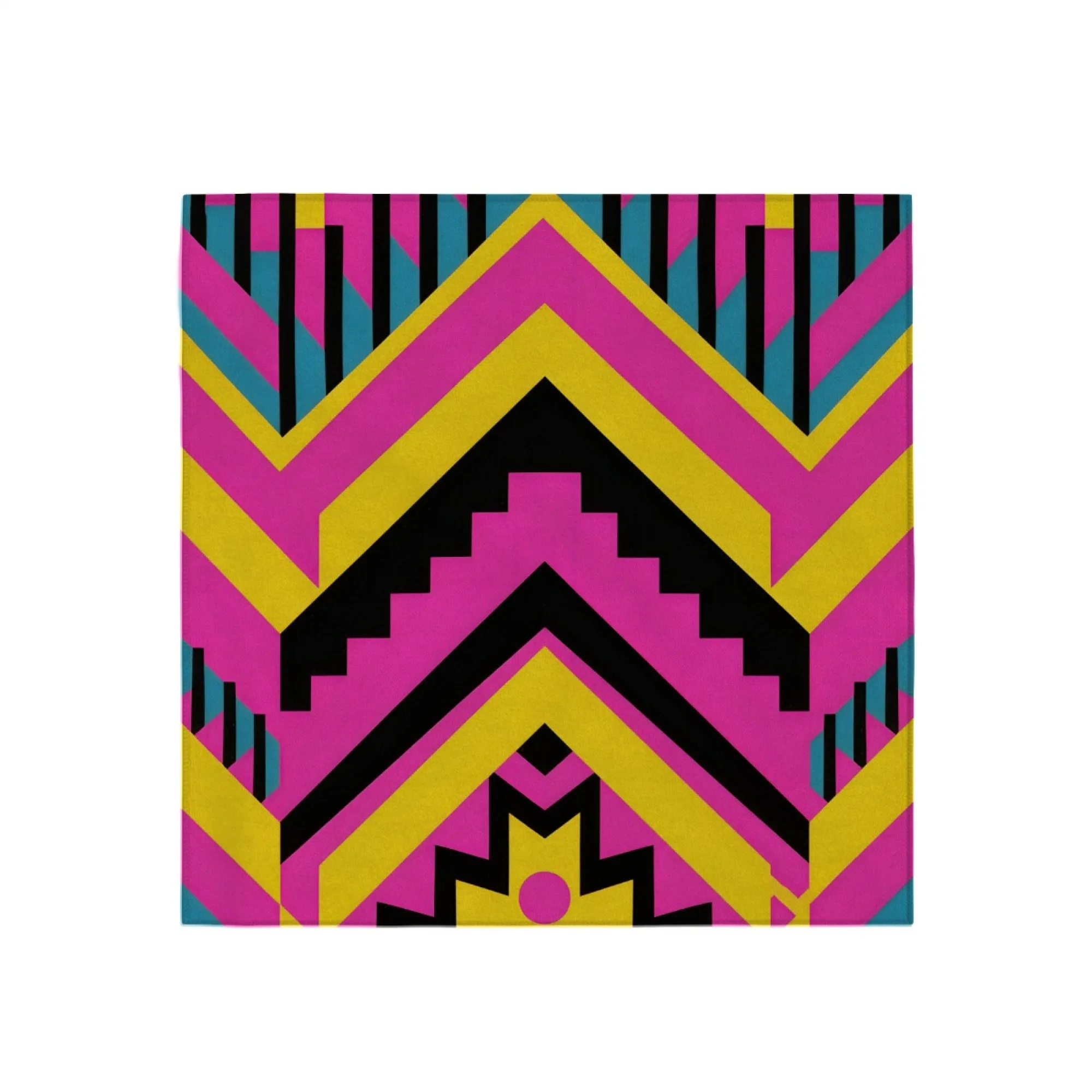 Écharpe à motif personnalisé télécharger un design abstrait géométrique floral sur une écharpe carrée élégante