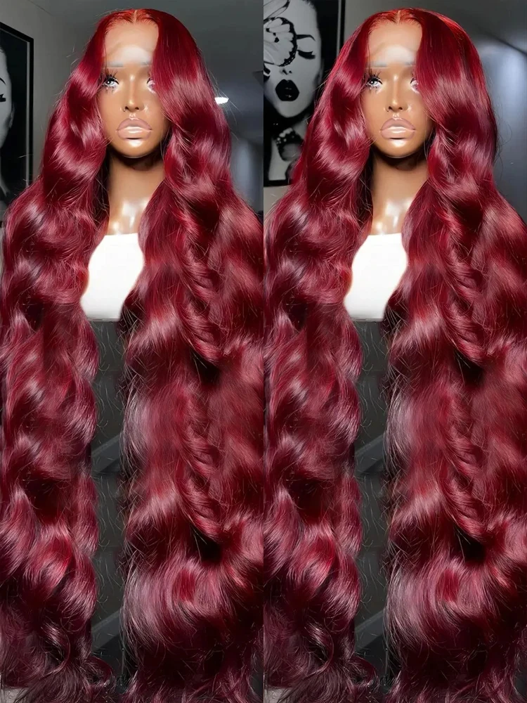 Body Wave Burgundy 13x4 Hd Lace Frontal Human Hair Wig For Women Wear And Go Glueless 99J Lace Front Brazilian Wig Local Deliver