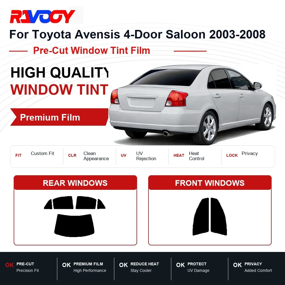 premium-pre-cut-window-tint-for-toyota-avensis-4-door-saloon-2003-2008-front-rear-windows-uv-heat-rejection-privacy-film