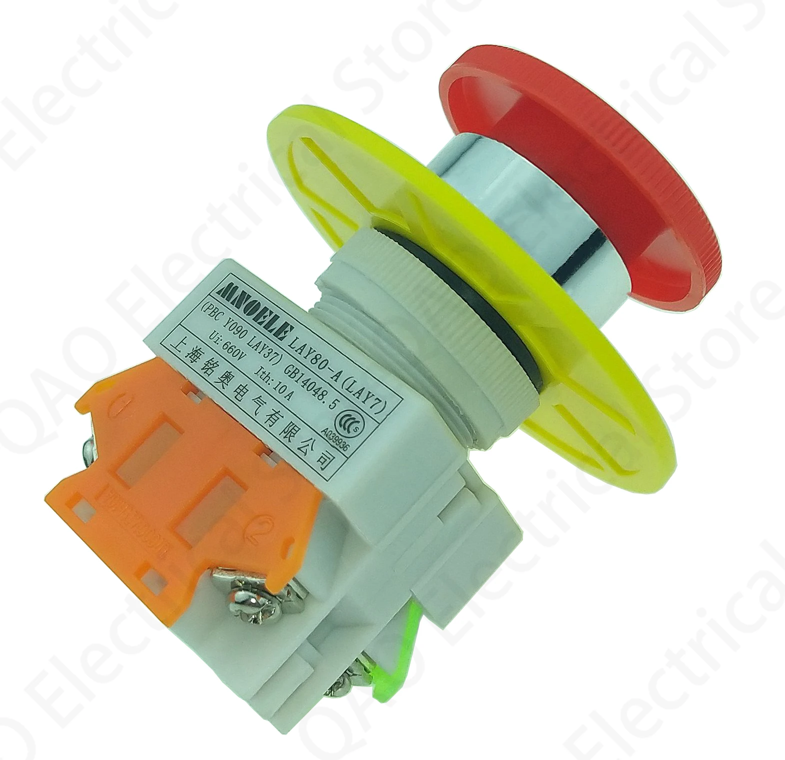 LAY37 غطاء الفطر 1NO 1NC DPST إيقاف الطوارئ مفتاح بـزر دفع التيار المتناوب 660 فولت 10A التبديل معدات رفع مصعد الإغلاق قفل ذاتي