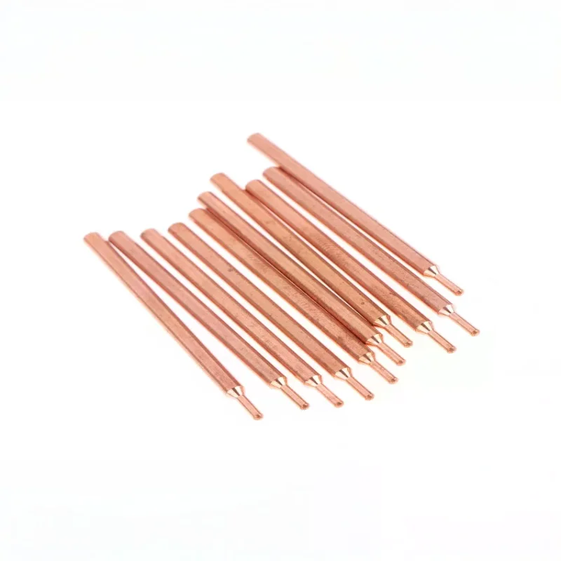 Purple Copper Oxide Electrode Head, 18650 Power Battery, Double Head Spot Welding Needle, 3mm, 2 Pcs, 5 Pcs, 10Pcs