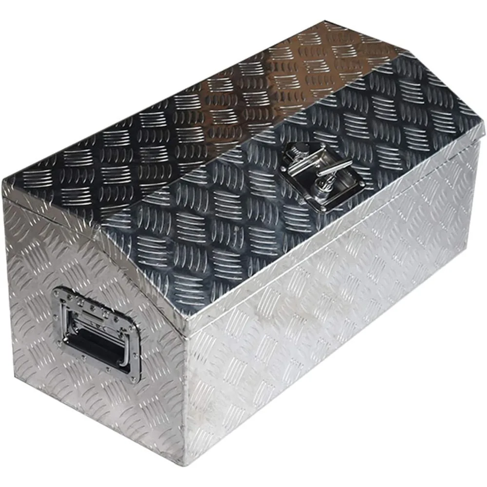

30 Inch Silver Aluminum Truck Tool Box for Trailer Tongue, T-Handle Latch, ATV Storage, Truck, Pickup, RV