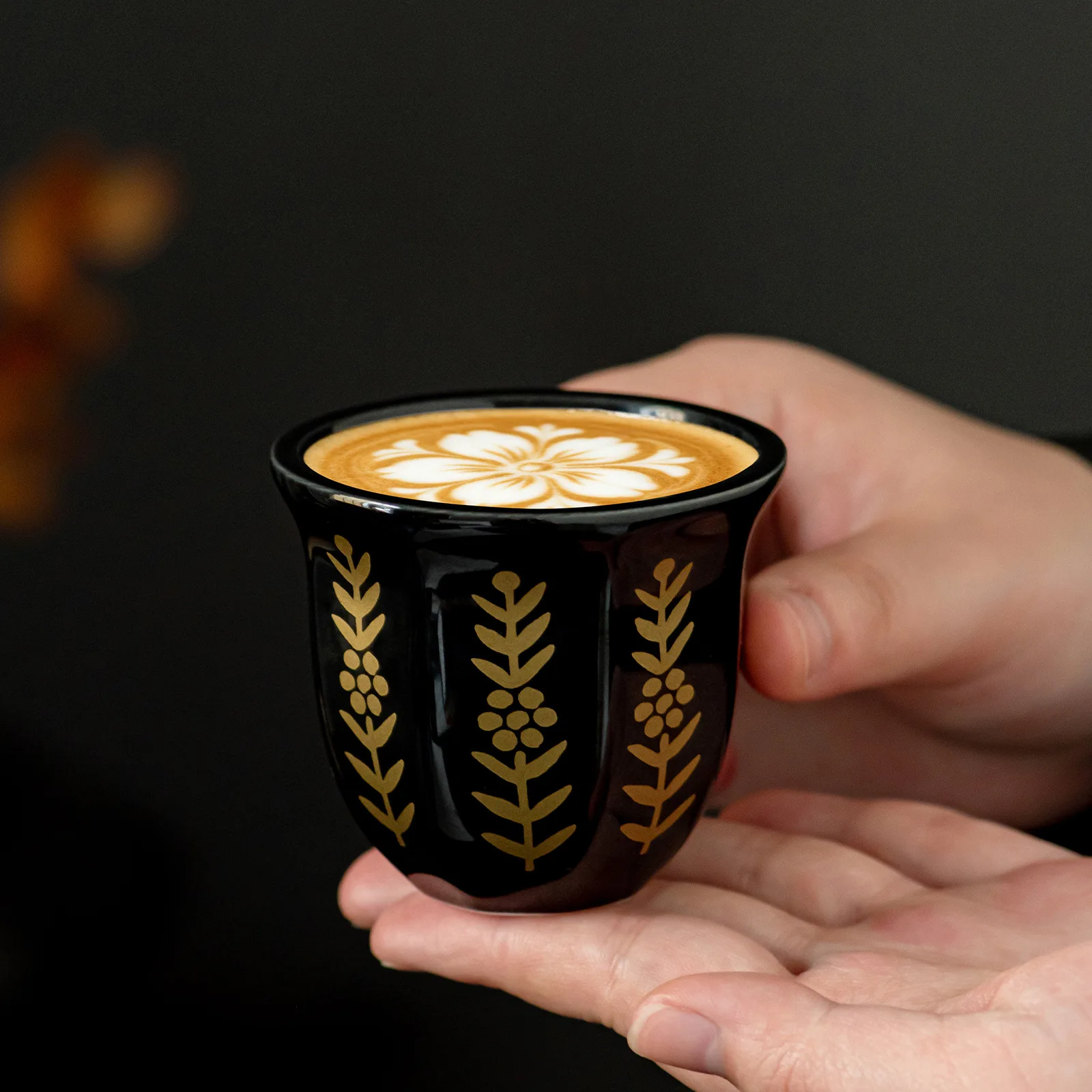 Home Decor Tulip - 小さな八角形の六色チューリップ釉薬ティーカップ、中東トルコ風セラミックコーヒーカップセット、ホームテーブルトップ装飾ギフト