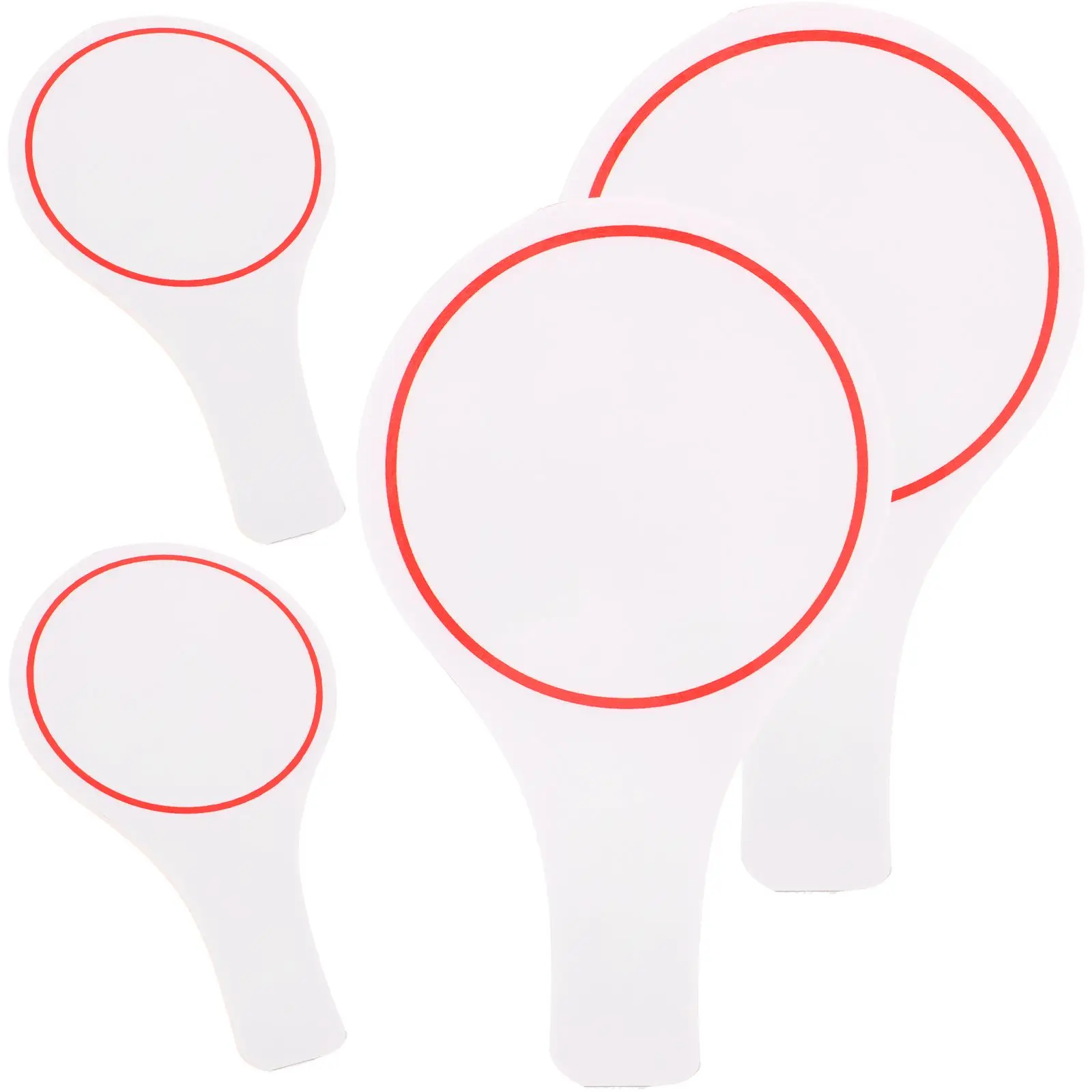 

4pcs Scoreboard 15x25cm Single Side Erasable Writing Blank Board Judges Voting Paddles Handheld Whiteboards Student Foam