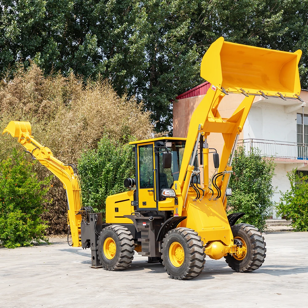 Backhoe Wheel Loader with excavator bucket Backhoe Loader For Sale Cheap