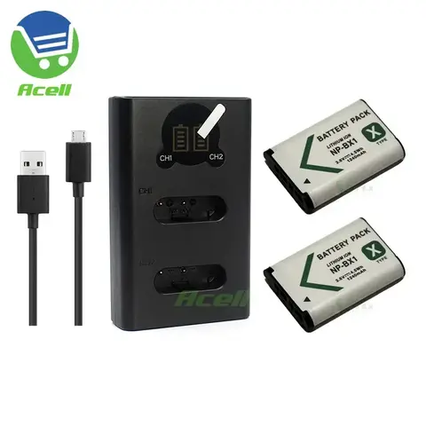 USB Charger or NP-BX1 Battery for SONY RX1RII RX100III RX100IV RX100VII HDR-PJ410 PJ440 PJ270 PJ240 CX440 CX240 CX405 Camera