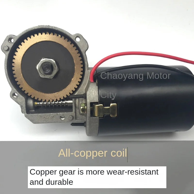 Motor worm gear motor self-locking 12v/24V 60W reduction motor copper turbine shaft washing keyway