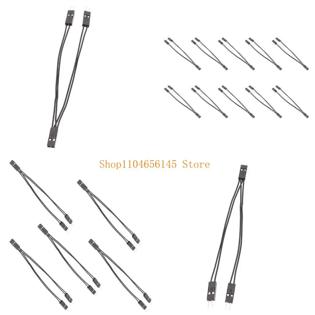 Motherboards Switches Power SW/ RESET SW/ LED /POWER LED 2.54mm 2Pin Adapter Cable 1 Female to 2 Male Jumpers Splitter