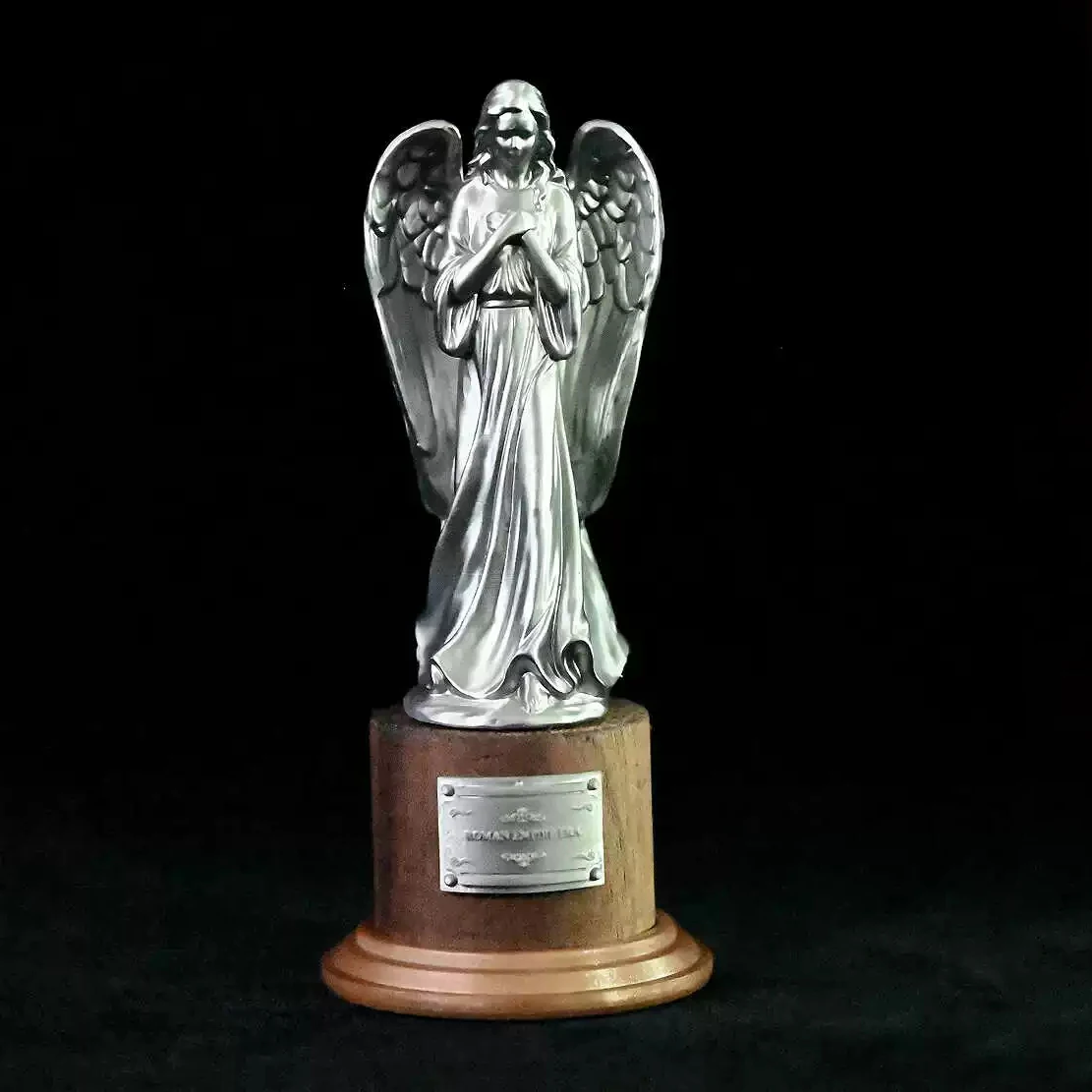 Angel Figurine 110mm Hand-Painted Resin Statue Cute Winged Desk Home Decor