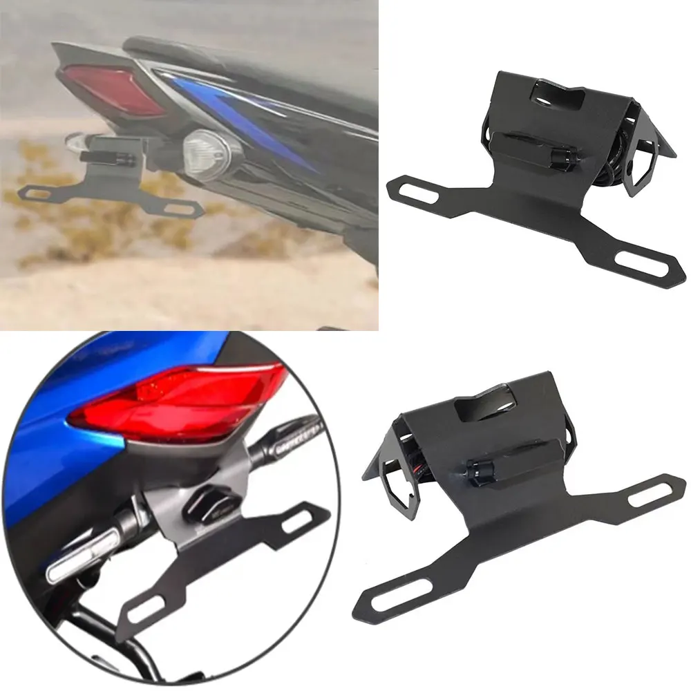 For Suzuki Gixxer SF250 SF150 2019 2020-2022 23 2024 Motorcycle License Plate Holder Accessories Tail Tidy Fender Eliminator LED