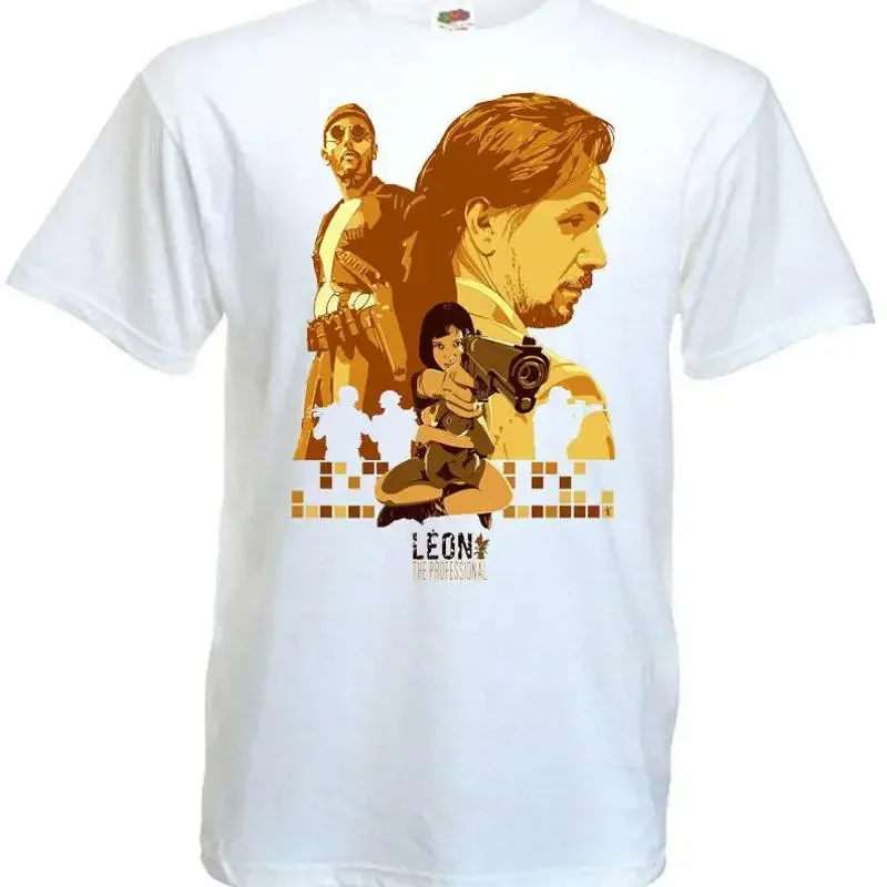 Leon The Professional v10 T shirt white movie poster all sizes S 5XL