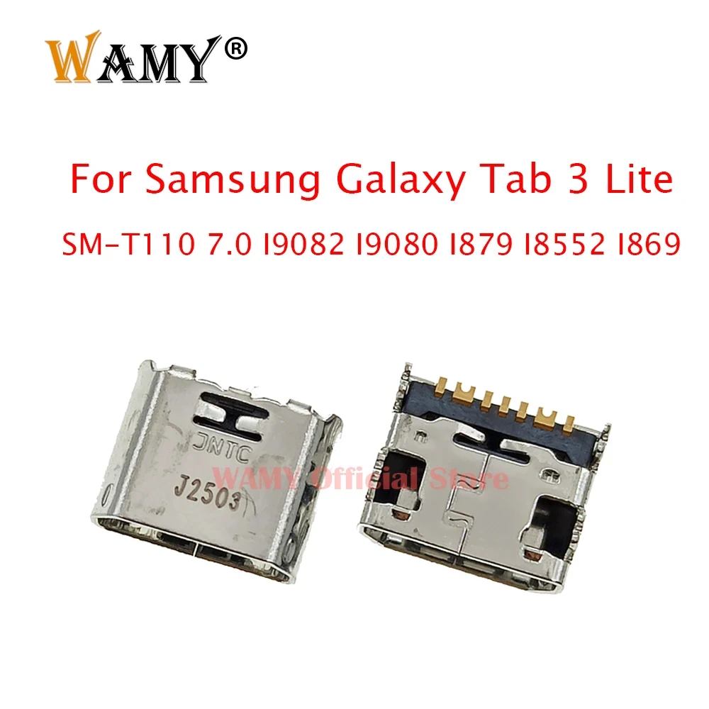 5-100pcs WAMY New Micro USB Charging Dock Port Plug for Samsung Galaxy Tab 3 Lite SM-T110 7.0 I9082 I9080 I879 I8552 I869