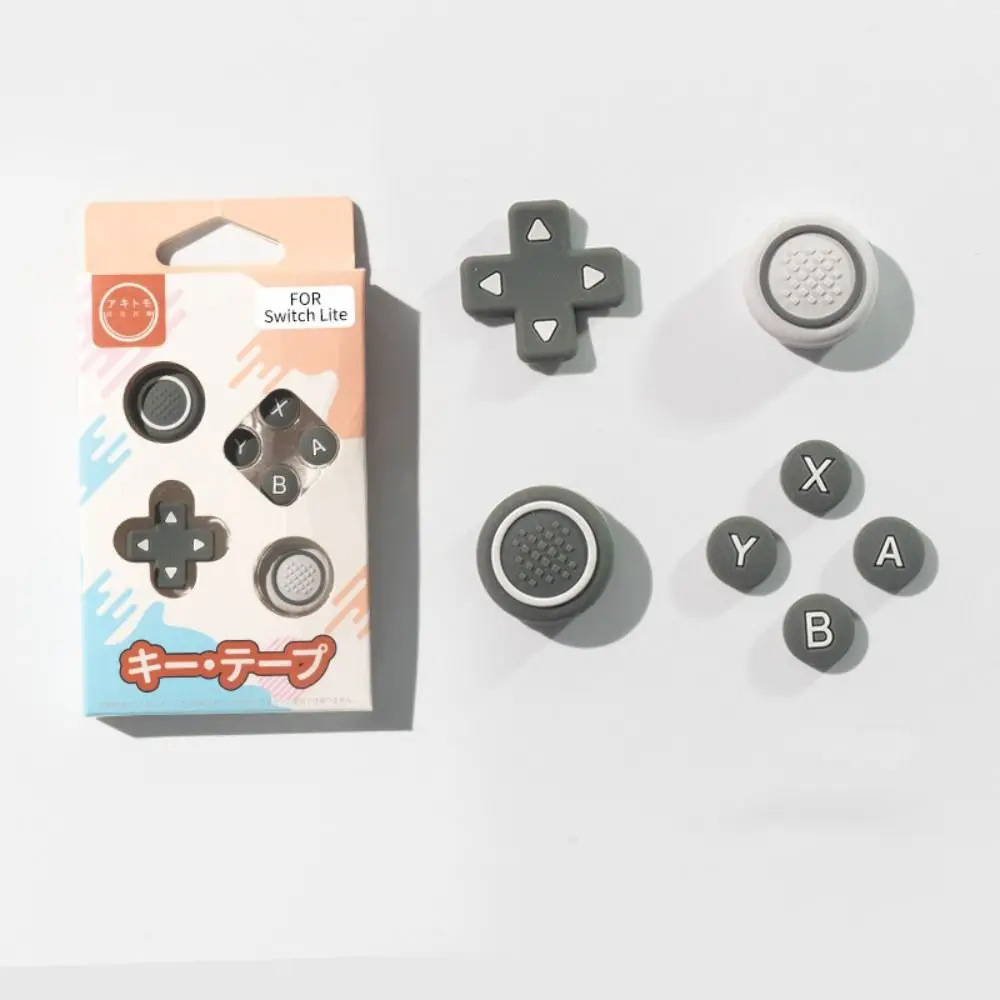 Fashion Silicone D-pad Cross Button Soft Colourful Skin Case Durable ABXY Key Sticker for Switch Lite
