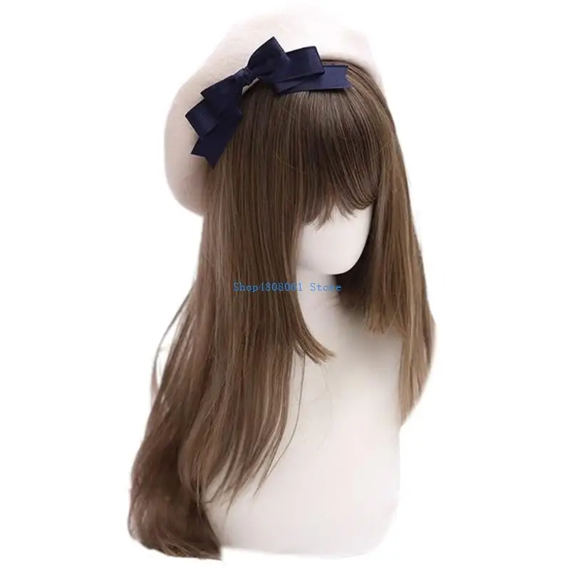 T3LC الفتيات امرأة الشريط Bowknot قبعة الرسام قبعة عادية الكبار للتسوق