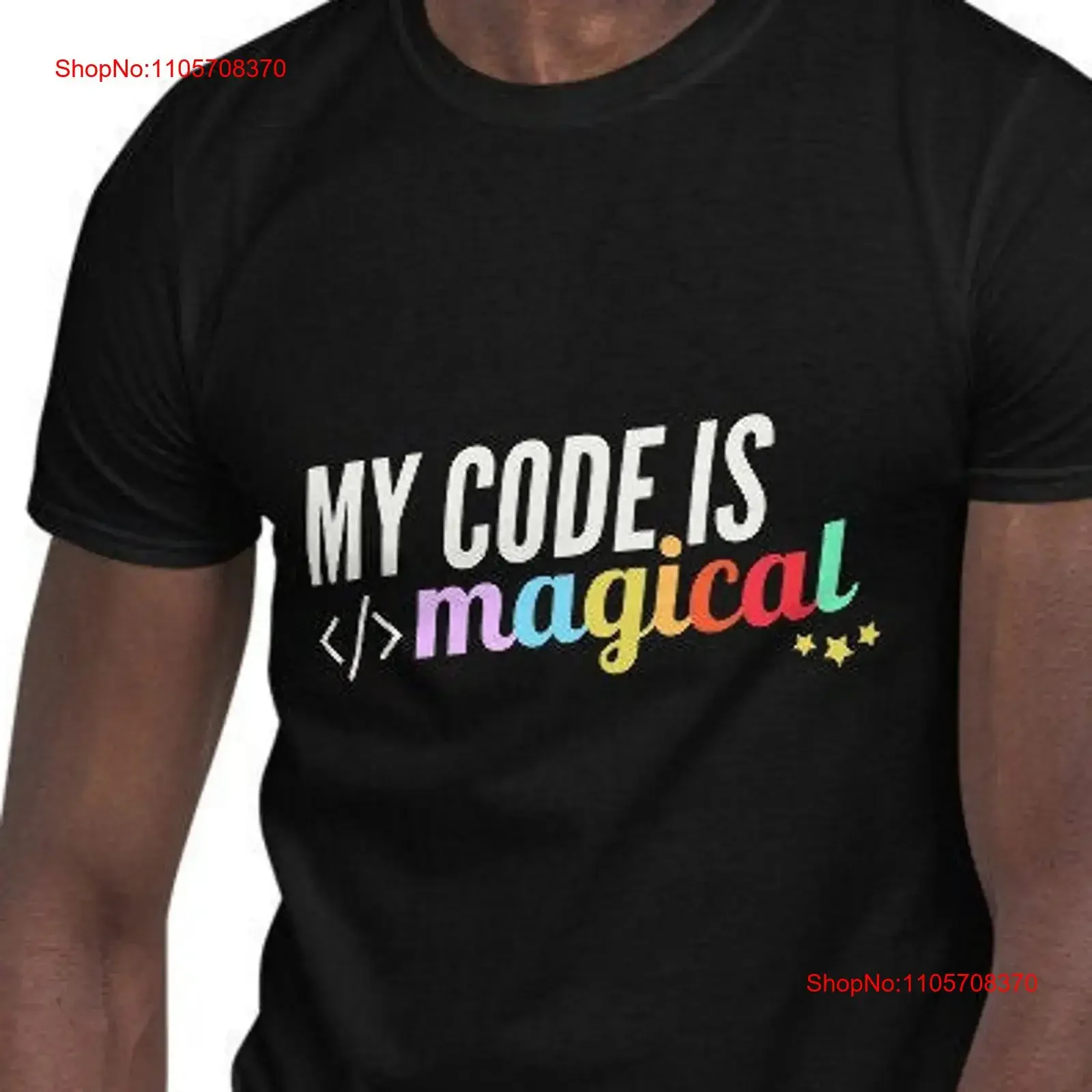 My Code is Magical Software Developer T Shirt Rainbow Coder for vintage Washed Breathable Comfortable Casual Stylish fashion