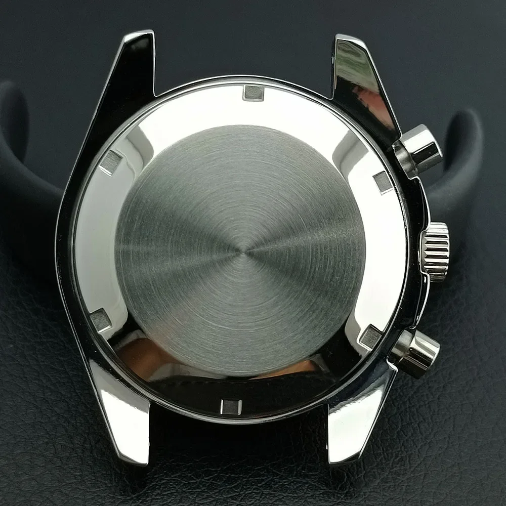 New 39.7mm Watch Stainless Steel Moon Back Cover Case FIT VK63 Movement Case Watch Accessories Suitable for 20mm Strap Watch Box