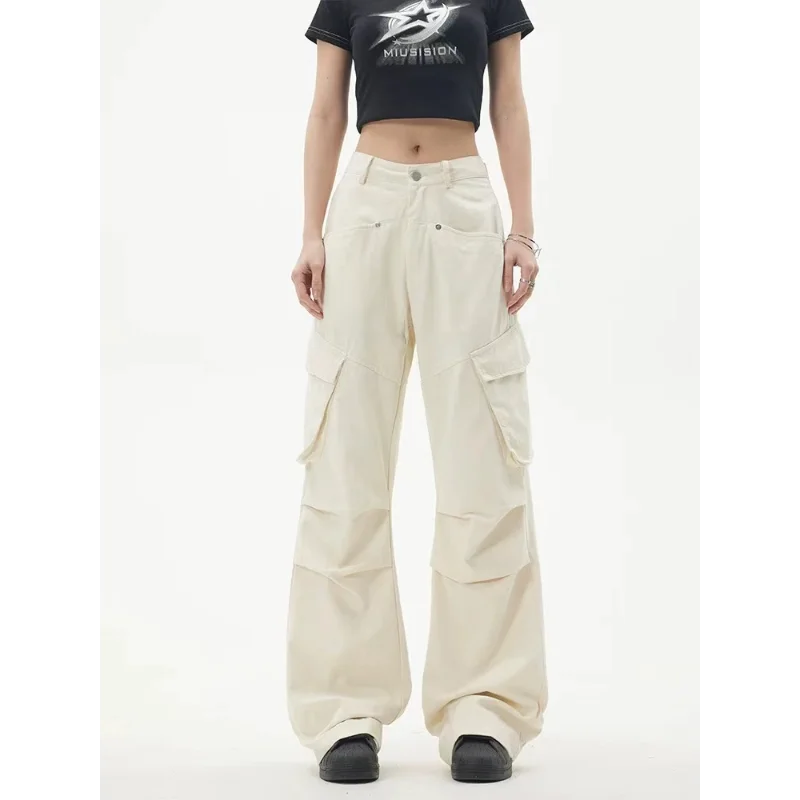 American Vintage Hip-hop Cargo Pants for Women Street Trendy Cool New Trousers Woman Autumn Winter Fashion Wide Leg Pants Women