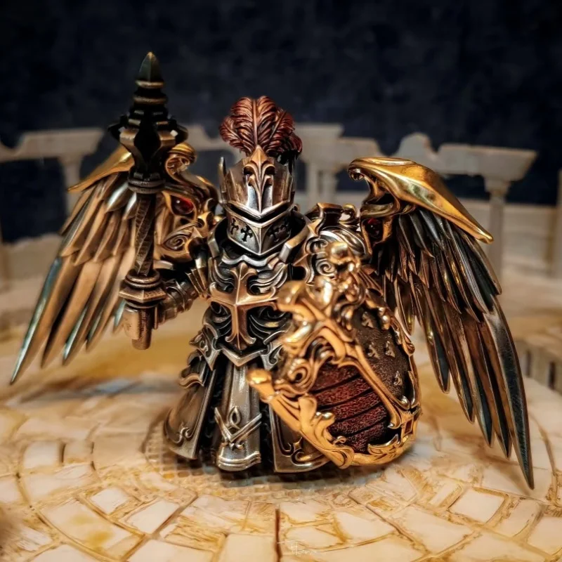 Crociate europee Ordine dei cavalieri Moc Cavalieri Templari Mattoni magnetici in metallo delicato Giocattoli Materiale in rame Figura Ornamento Regali