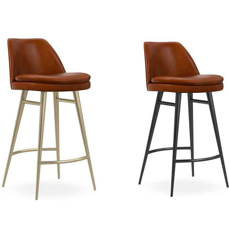 

Bar Chair Luxury Home High Feet nightclue furniture Backrest stool Modern Minimalist Bar Front Desk Island chairs