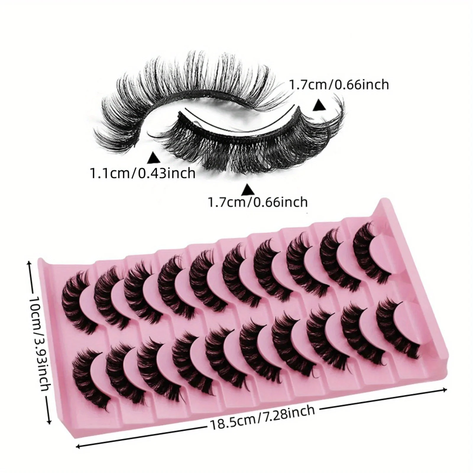 3Boxes(30Pairs) DD Curl Russian Strip Lashes Fluffy Volume False Eyelashes DD Curl Dramatic Messy Fake Lashes Make Up