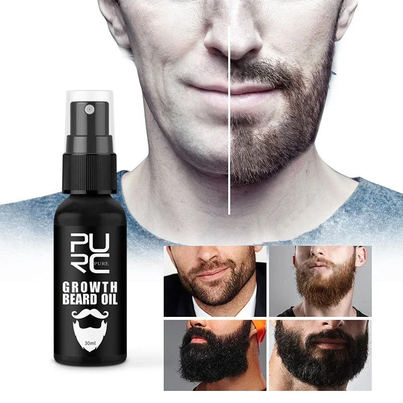 Men Beard Growth Oil Accelerate Facial Hair Thicker Grow Beard Grooming Products Nourishing Enhancer Beard Care زيت نمو اللحية