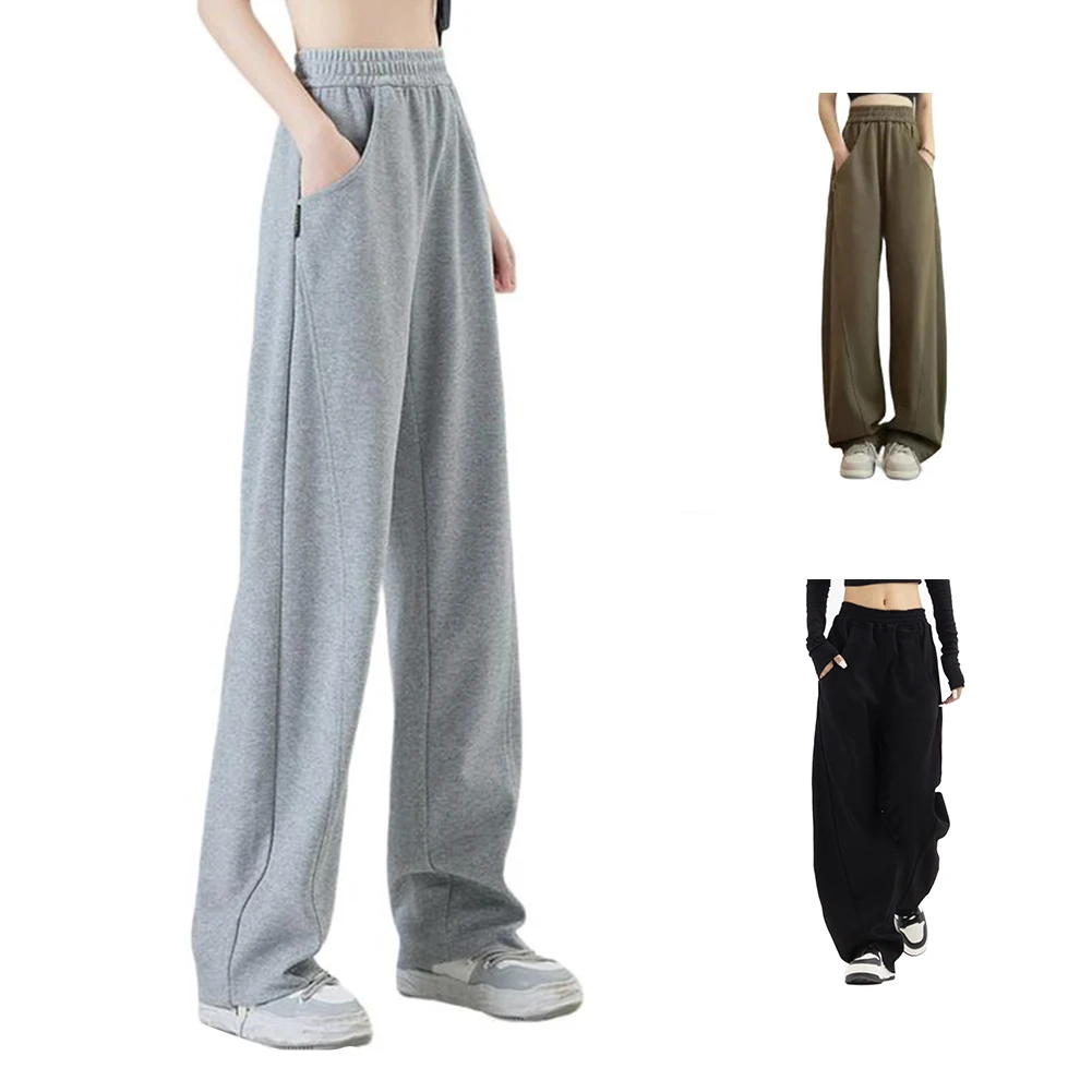 سراويل بدلة غير رسمية سراويل عالية الخصر موضة الربيع مريحة تناسب تصميم ثنيات نمط لون خالص للارتداء اليومي