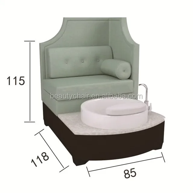 Double Seat PU Leather Pedicure Chair - With Foot Bath & Massage. Comfort and Style Combined for Your Salon.