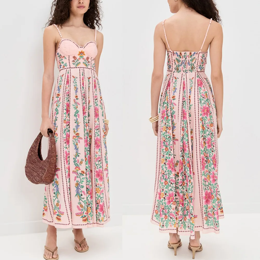 

Pink Floral Elegant Pleat Off Shoulder Backless Dress For Prom Cocktail Holiday Evening 006