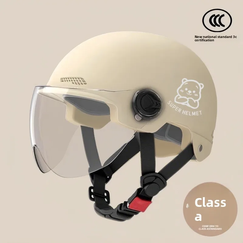 

certification electric motorcycle helmet men's and women's battery car four seasons universal helmet adult half helmet