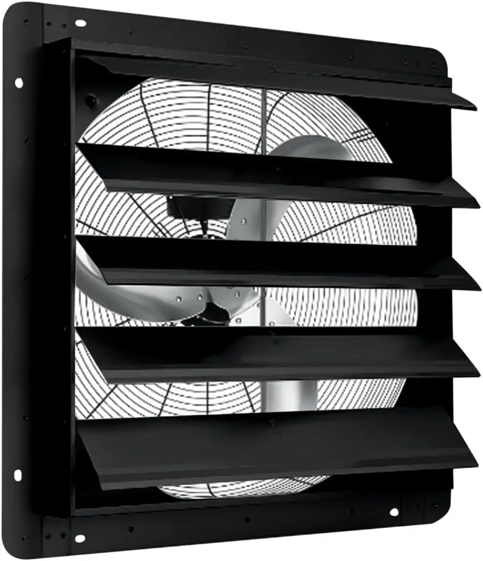 

Wall-Mounted Shutter Exhaust Fan, 3500 CFM High-Speed Ventilation, 1500 RPM Low-Noise, Aluminum Blades & Automatic Shutter