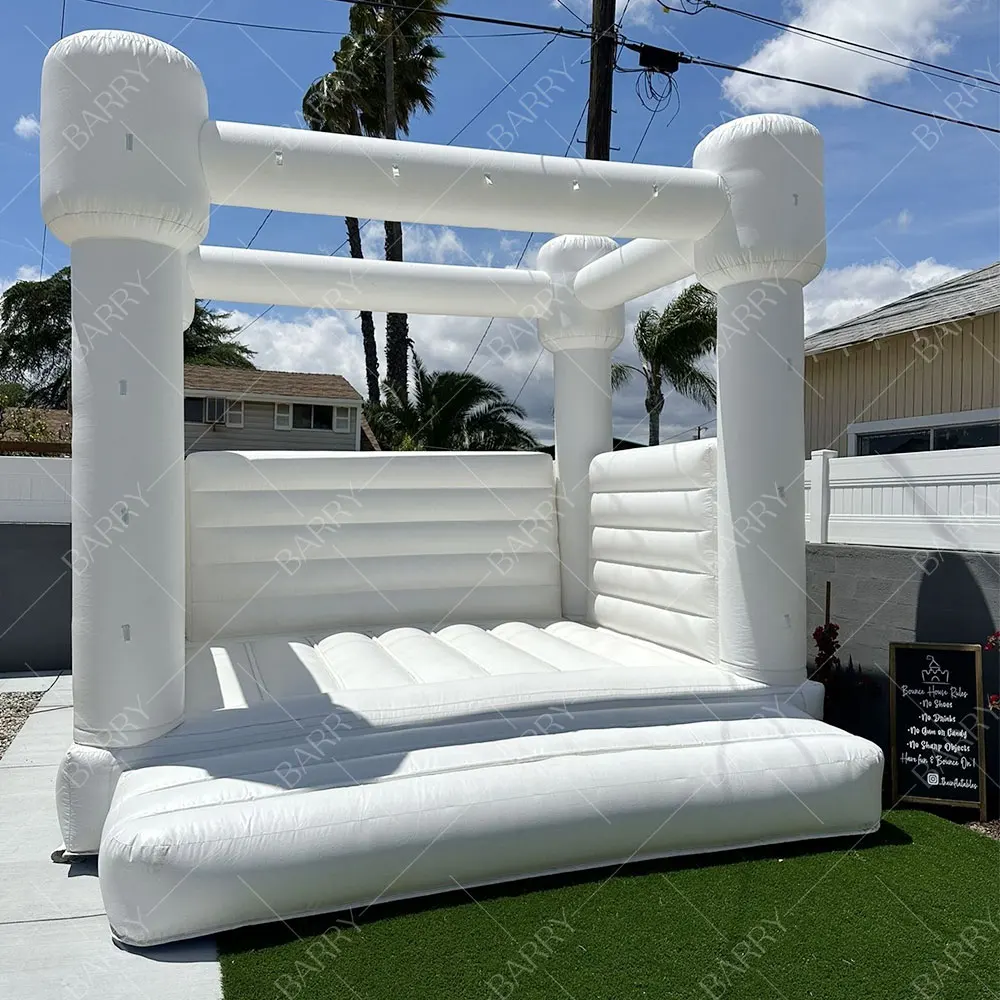 

Commercial Luxury All-white Wedding Bouncer Jumping Bouncy Castle Inflatable White Bounce House