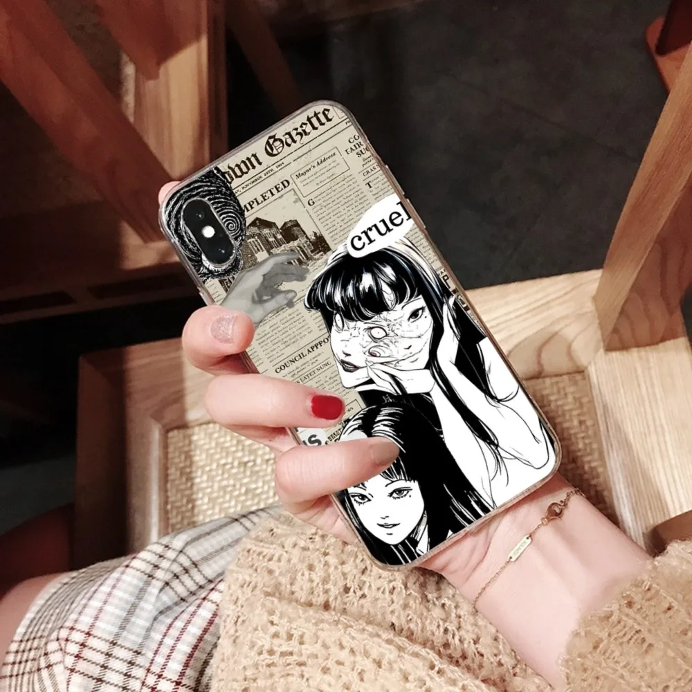 Anime Tomie Revenge Junji Ito Horror Cartoon Phone Case for iPhone 15 8 7 6 6S Plus X SE 2020 XR XS 14 11 12 13 Mini Pro Max Mob