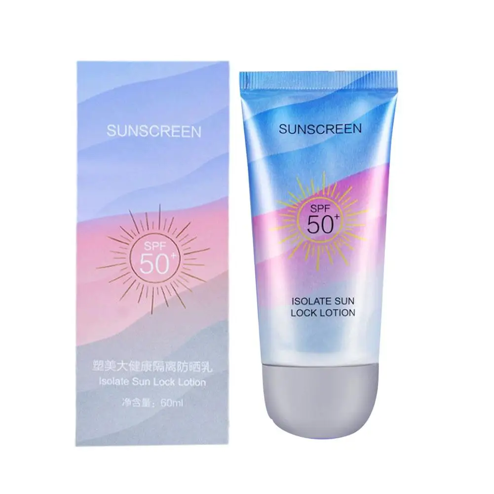 60ml Facial Body Sunscreen Waterproof Uv Protection Cosmetics Long Face Spf Cream Isolation Cream Care Lasting 50 K4M7