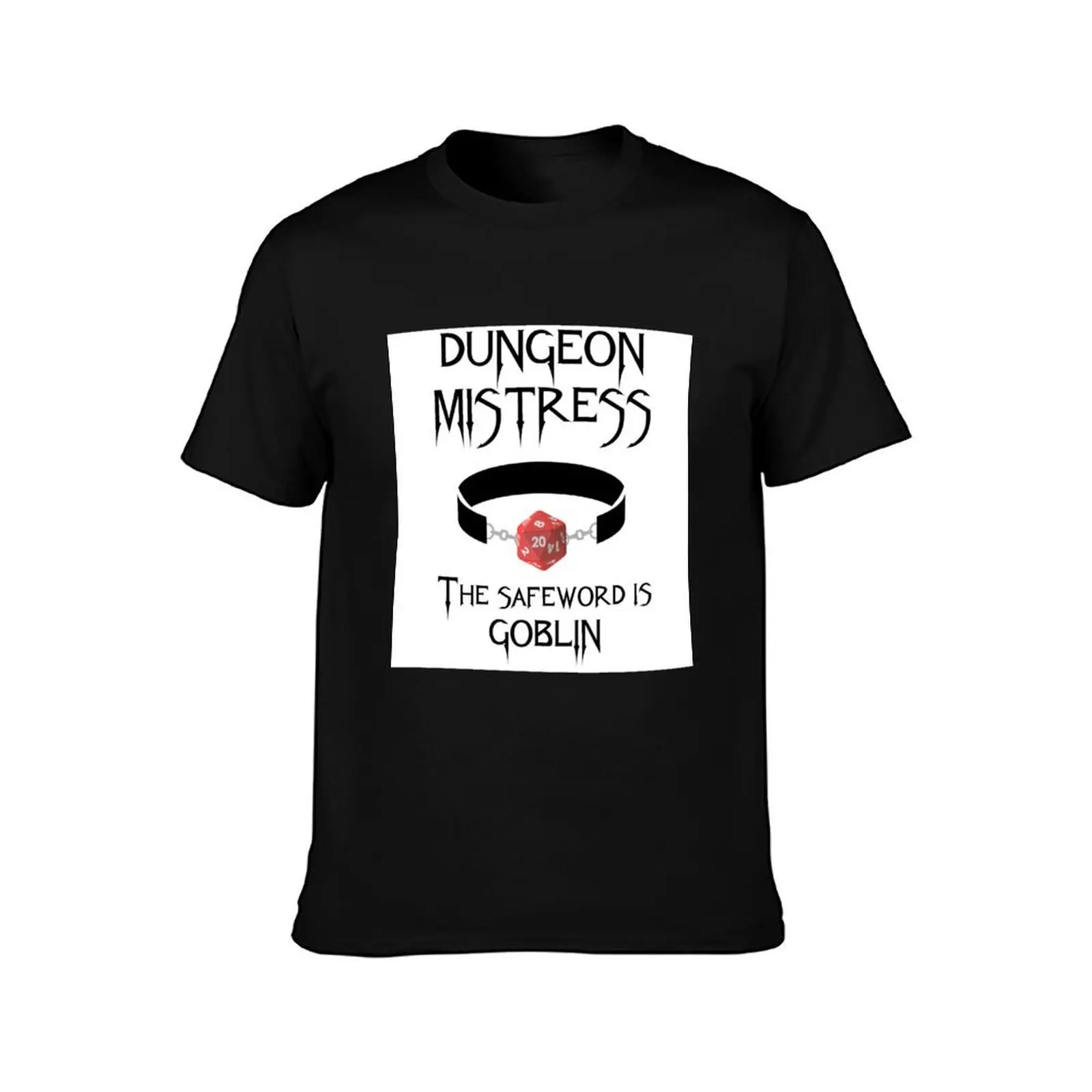 The Safeword is Goblin - Dungeon Mistress T-Shirt Summer Casual Cotton Tee Oversized Streetwear Tops Vintage Graphic Print
