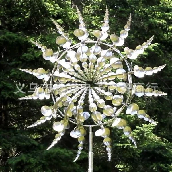 Unique Magical Metal Windmill, 3D Kinetic Wind Spinner, Creative Dynamic Wind Sculpture for Yard Garden Patio Decor