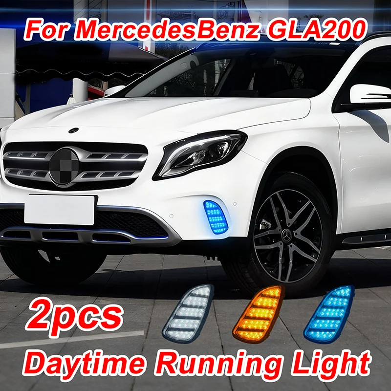 

2pcs For MercedesBenz GLA200 2015-2018 Daytime Running Light Streamer Light Modification LED Fog Light Car Accessories