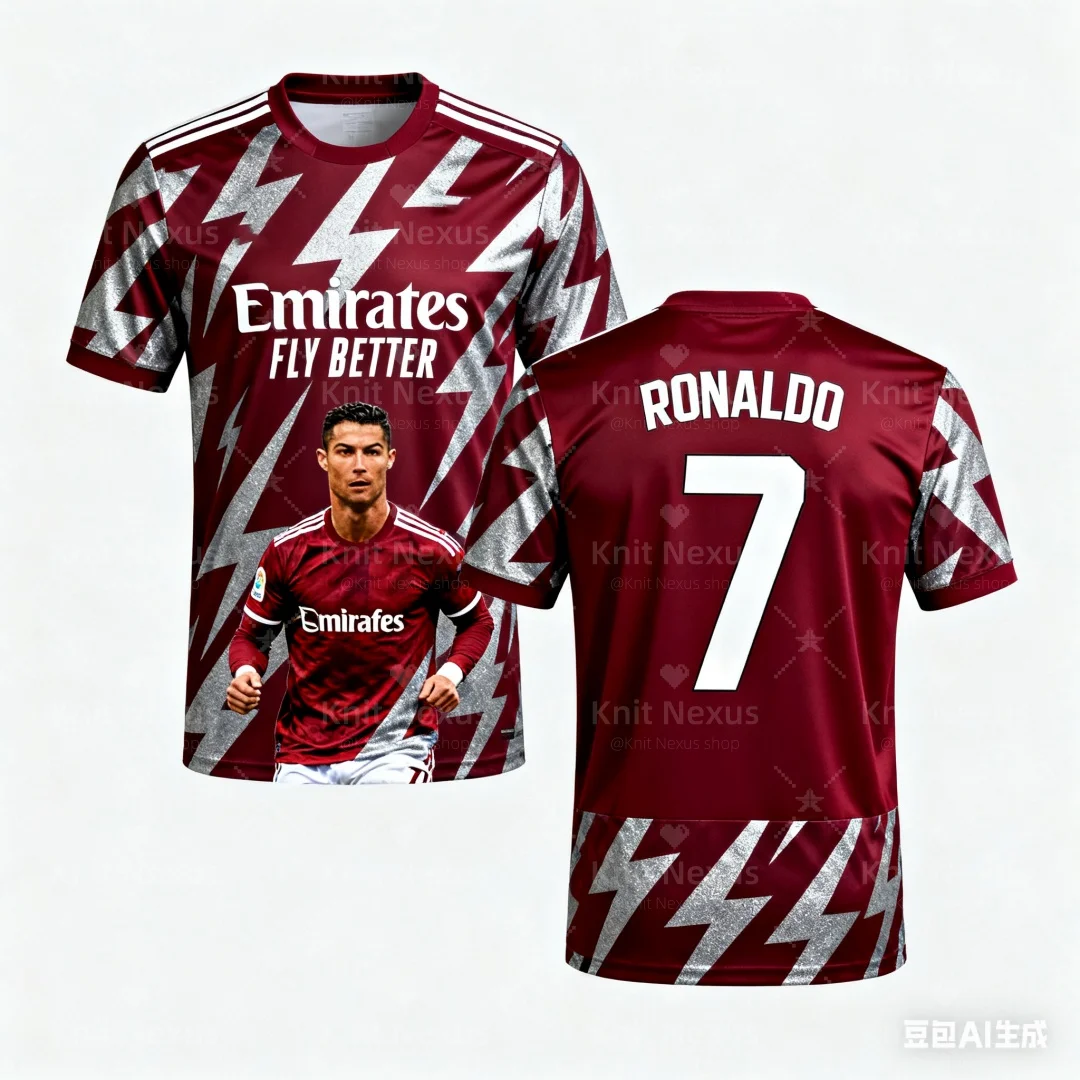 رونالدو رقم. 7 كرة القدم جيرسي الرجال تي شيرت رياضي ثلاثية الأبعاد الطباعة الصيف الجافة بسرعة تي شيرت رجالي ملابس الأطفال المحملة امرأة #1