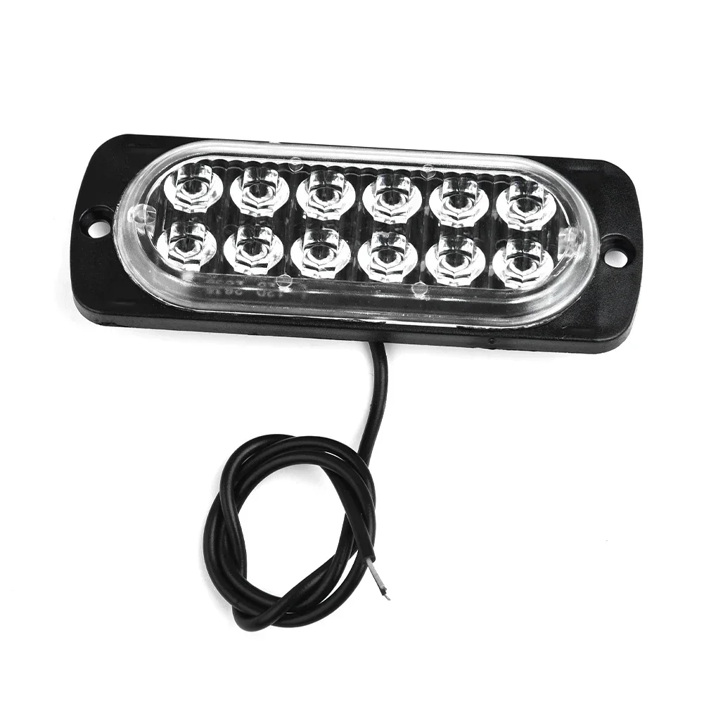 DC 12V 36W White 12LED Car Safety Urgent Always Bright Light Strong Light Work Light Driving Fog Off-Road SUV Car Boat Light