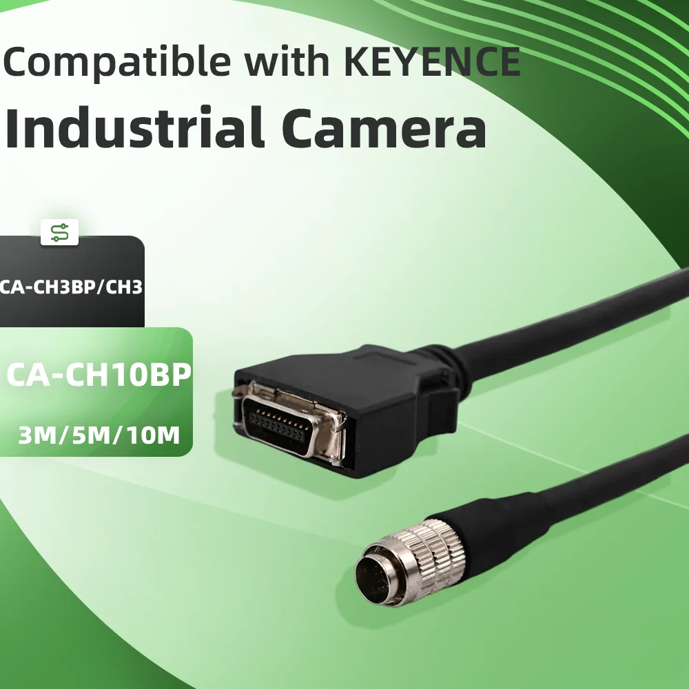 

Совместимый с камерами машинного зрения KEYENCE CA-CH3, CH5, CH10BP, CB-B3, B5, B10 кабель для камер машинного зрения, высокая гибкость