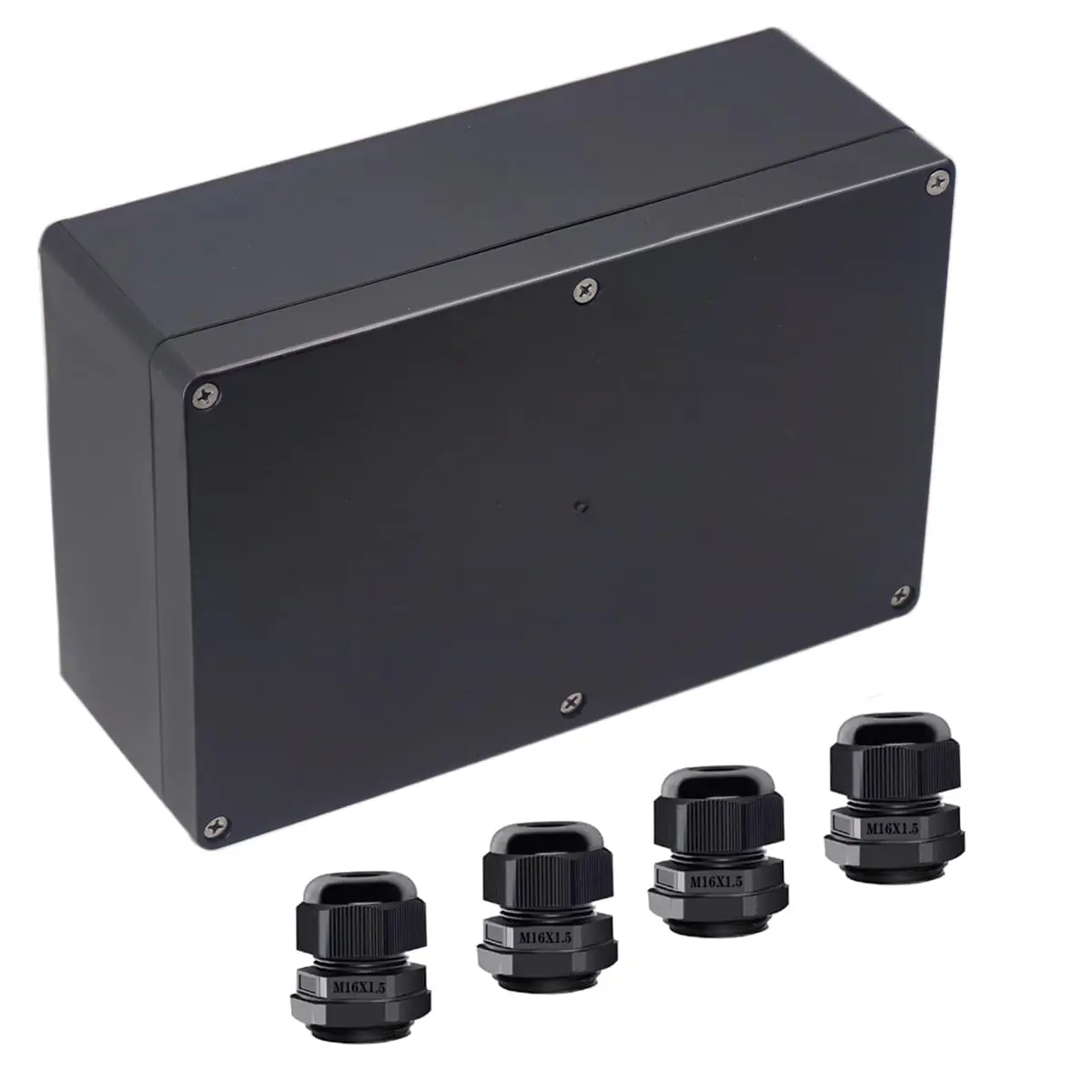 Junction Box Black Waterproof ABS Plastic Electrical Project Case Power Junction Boxes,Project Box Enclosure 9.06x5.90x3.43 inch