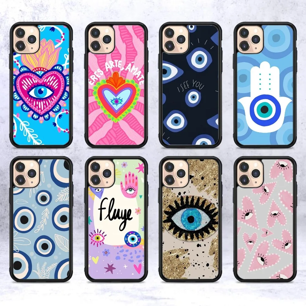 

Lucky Eye Blue Evil Eyes Phone Case Silicone PC+TPU For Samsung S10 20 30 22 23 24 Plus Lite Ultra Cover