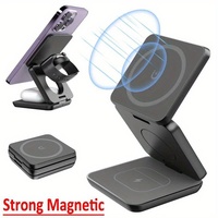 Foldable 3 in 1 Fast Wireless Charger Magnetic Charging for iPhone 16/15/14/13/12 Apple Watch10/9/8/7/6/5/4/3/SE Airpods3/2/Pro
