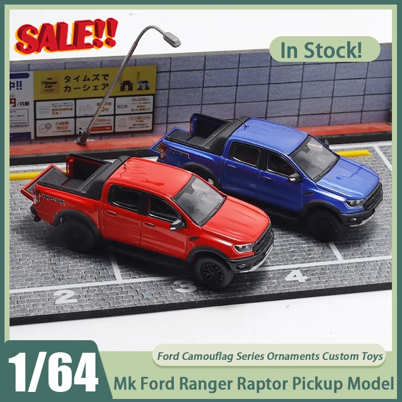 

Новый в наличии Mk 1:64 Ford Ranger Raptor Пикап из сплава, миниатюрный литой под давлением Ford Camouflag Series, украшения, игрушки на заказ, подарок для детей