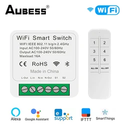 eWeLink WiFi Mini Smart Switch 16A 2-way Control Timer Auto On Off Breaker Module Smart Home Control Work with Alexa Google Home