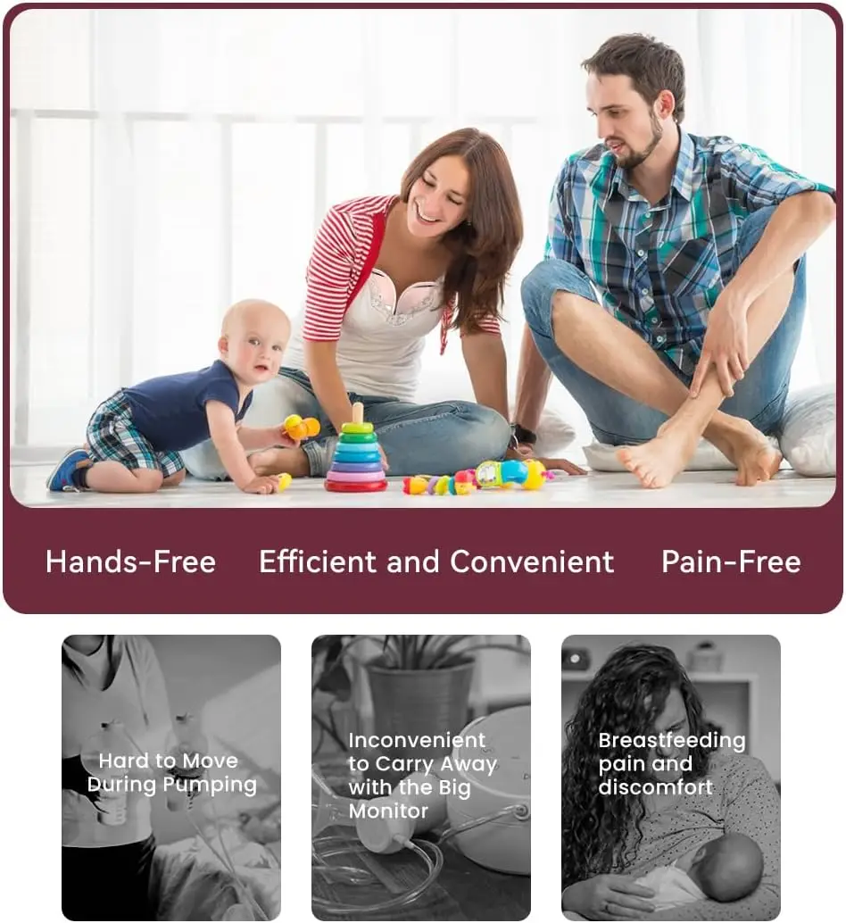BornBL S21 전기 유방 펌프, 12개의 흡입 3 모드를 갖춘 웨어러블 핸즈프리 모유 수유 펌프, 휴대용 아기 우유 추출기