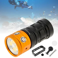 SecurityIng DVF01 25000LM 100W Underwater 100M Scuba Diving Flashlight for Professional Diving / Underwater Photography